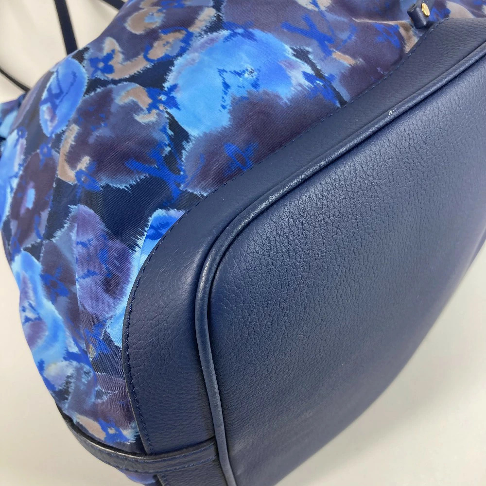 Louis Vuitton Shoulder Ikat Handbag Noeful Tote Blue Bag Drawstring Flower